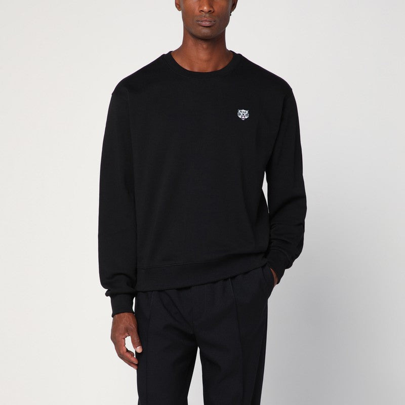 Kenzo Black Crew Neck Sweatshirt With Logo Men - 1