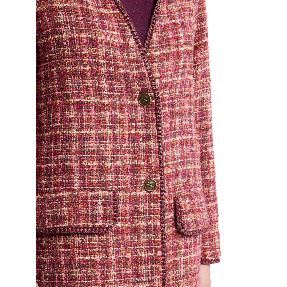 Etro Red Coats - Single Breasted Coats Women - 3