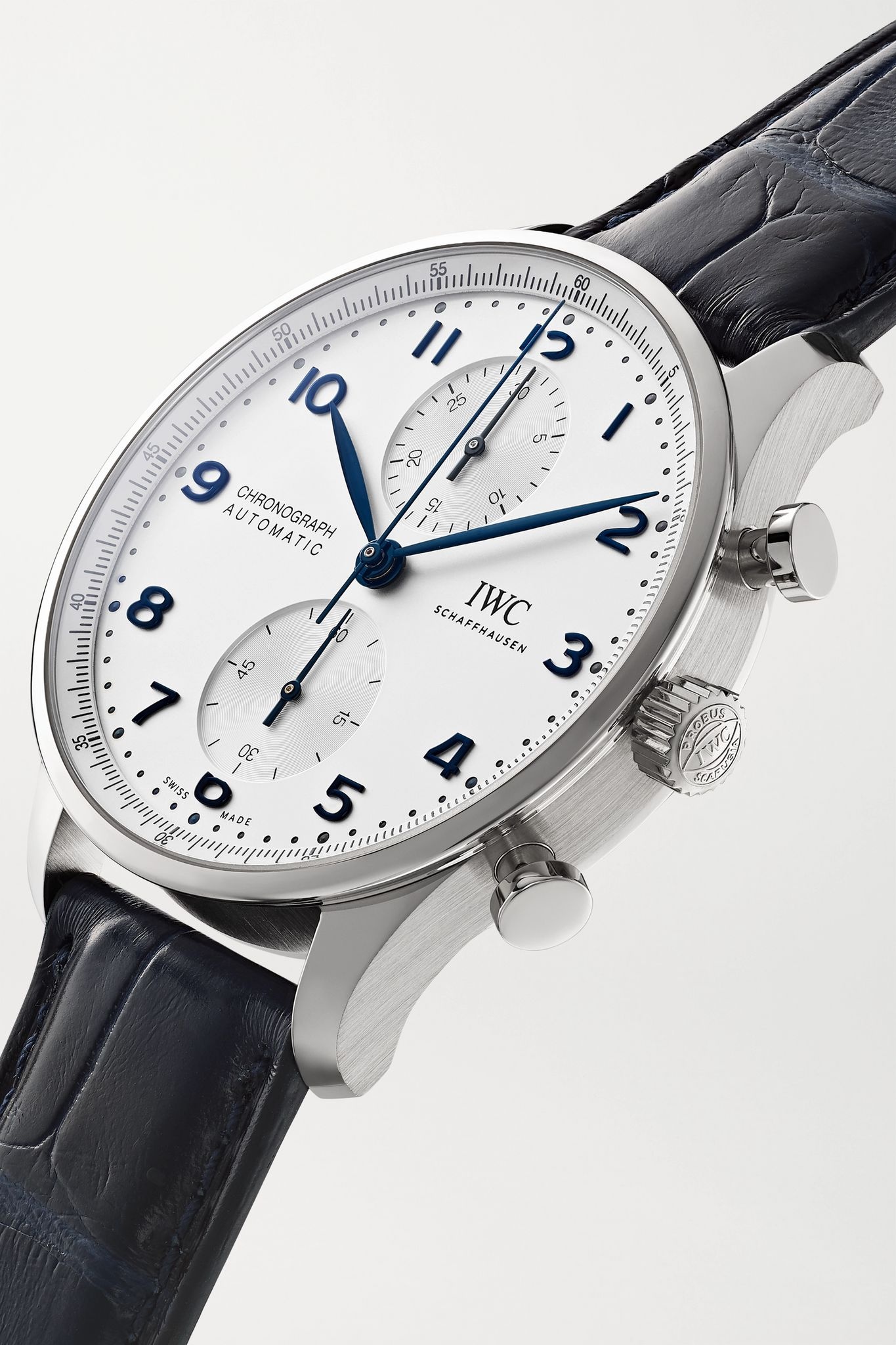 Portugieser Automatic Chronograph 41mm stainless steel and alligator watch - 2