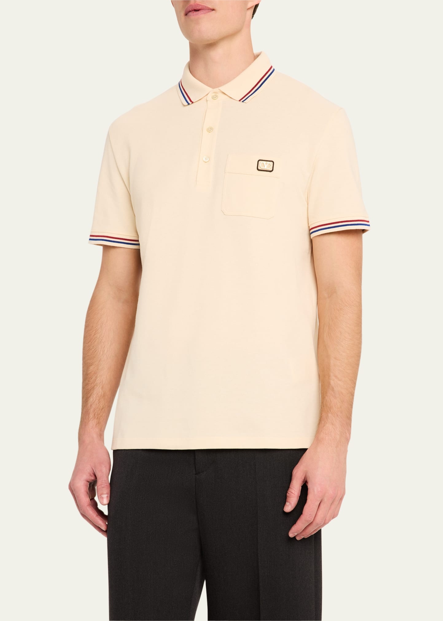 Men's Contrast-Tip Pique Polo Shirt - 4