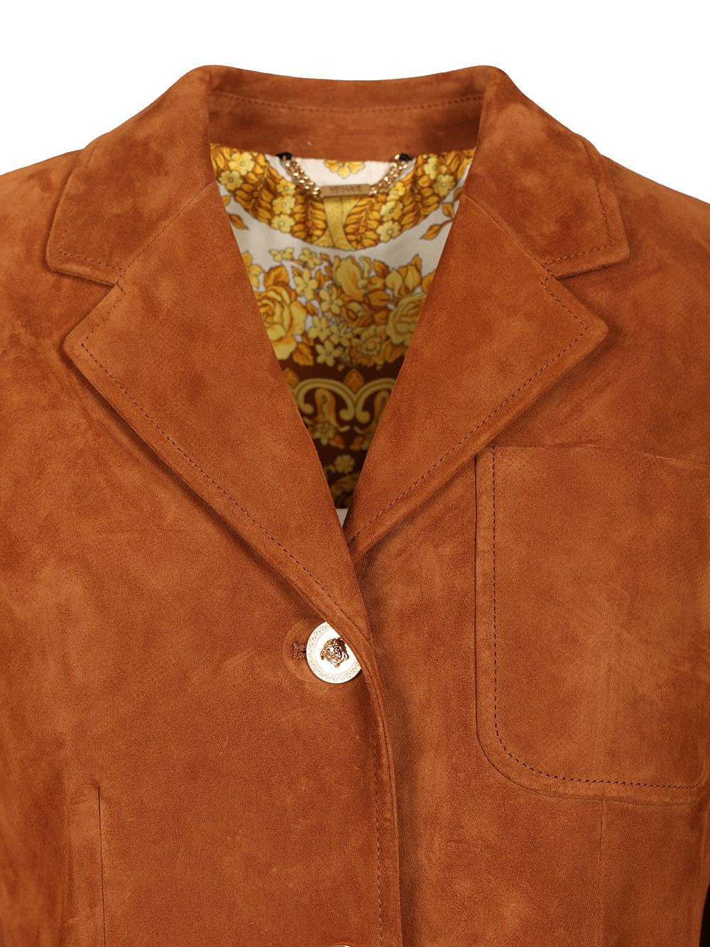 Suede Jacket Leather Jackets Brown - 5