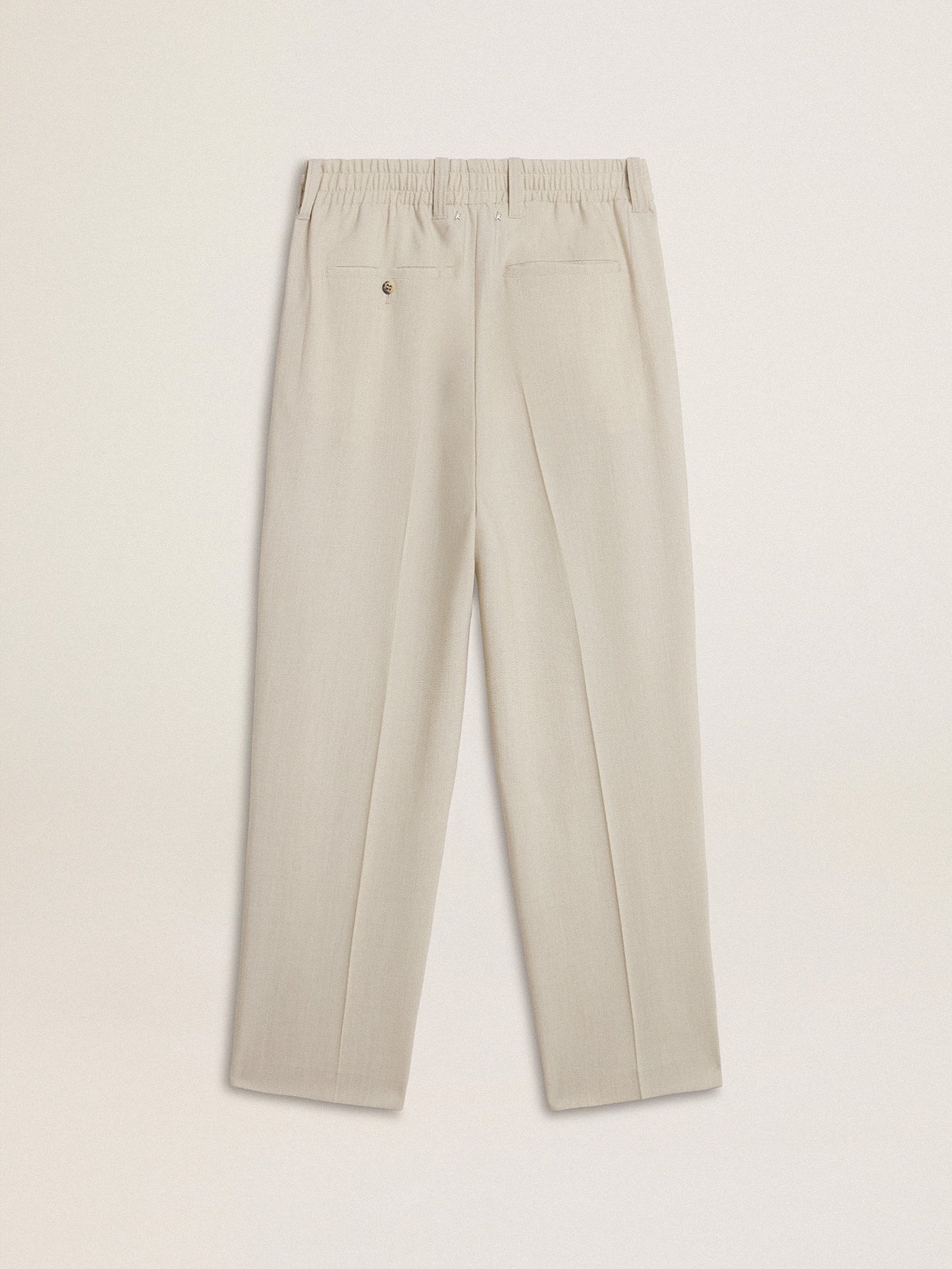 Men's joggers in khaki wool blend - 6