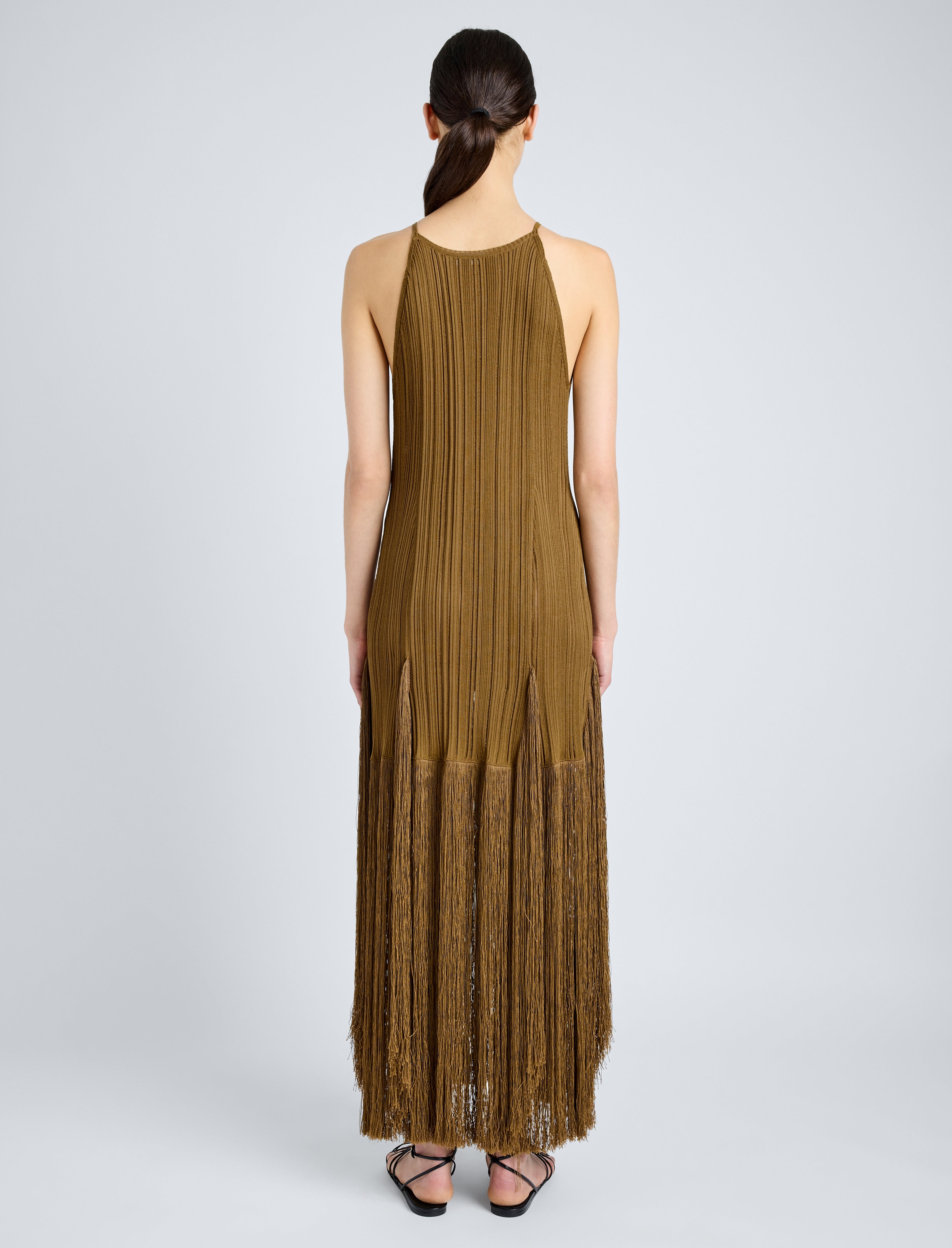 Everly Dress in Viscose Fringe Knit - 4