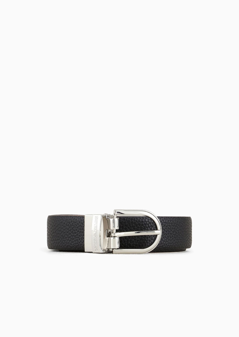 Reversible two-tone belt with deer print 1