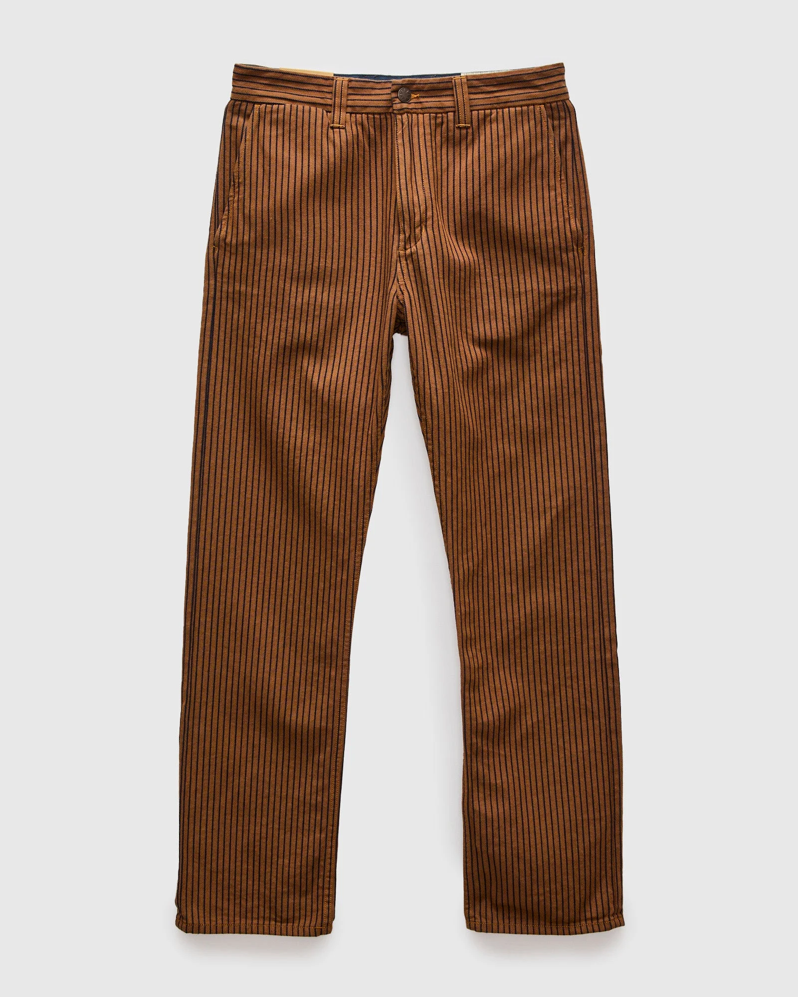 Deck Pant in Brown Herringbone Dobby - 1