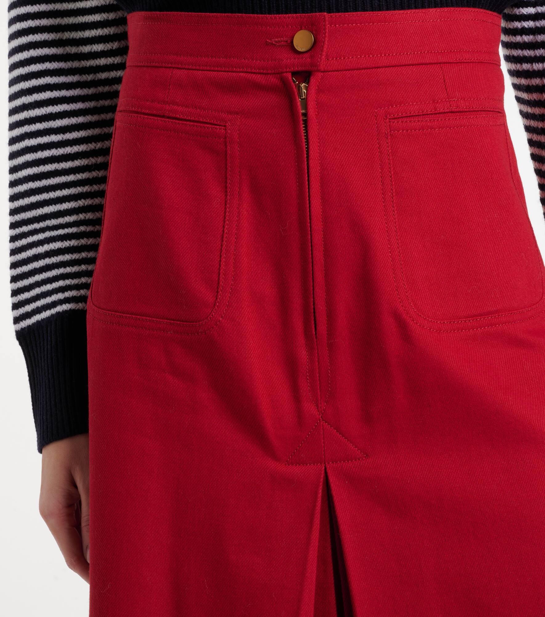 Renoir pleated cotton midi skirt - 4