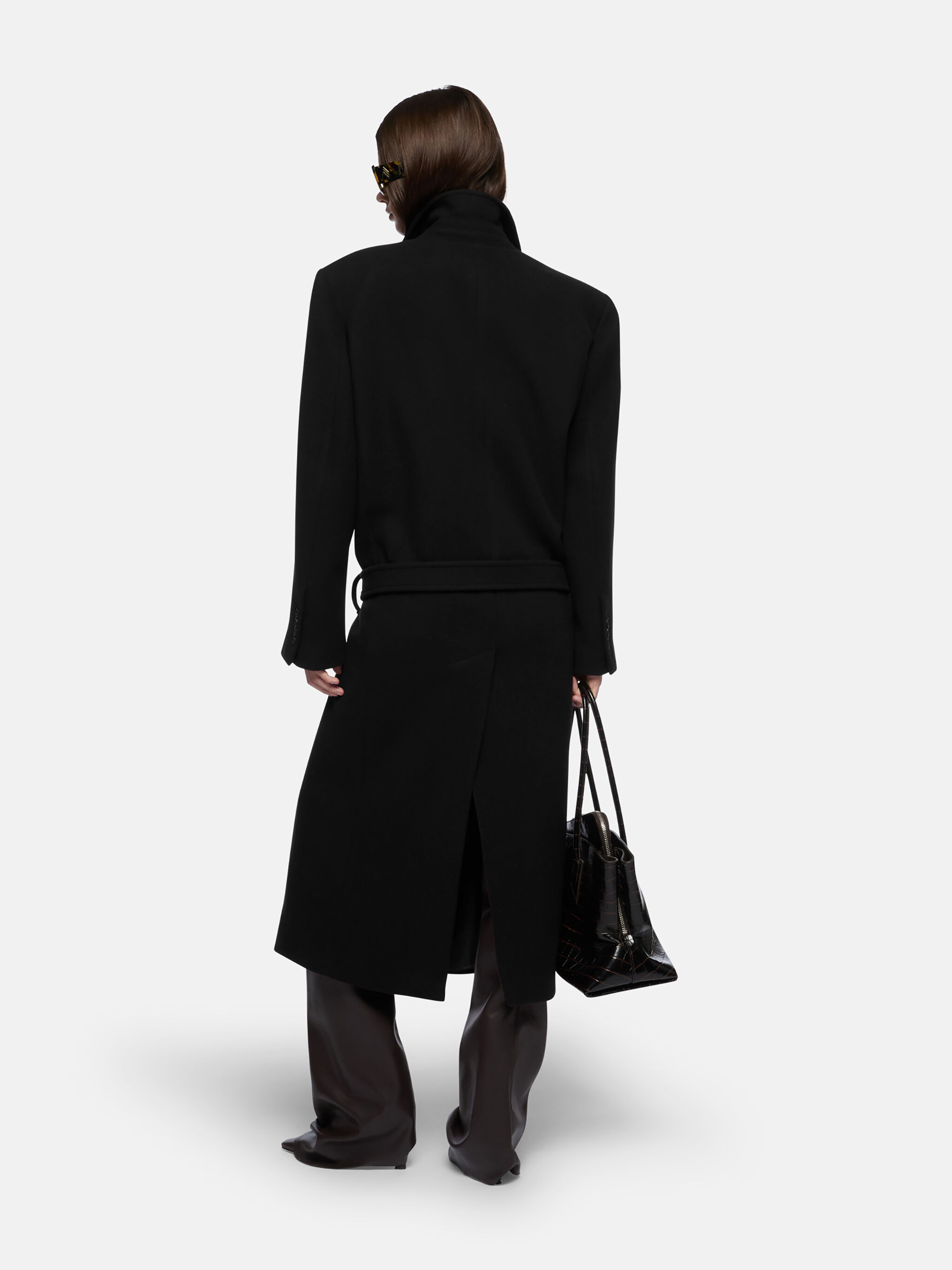 BLACK LONG COAT - 3