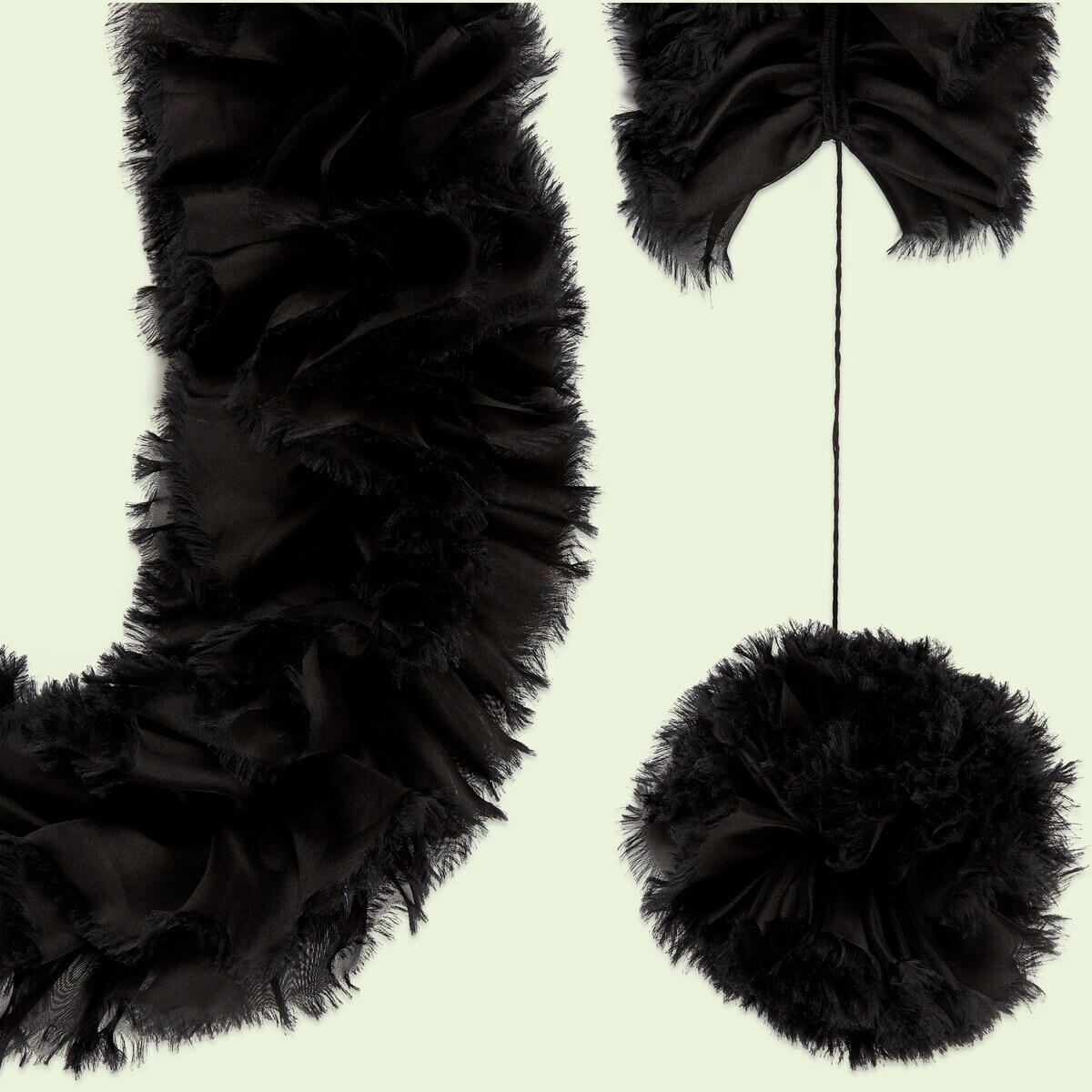 Silk ruffle scarf - 2