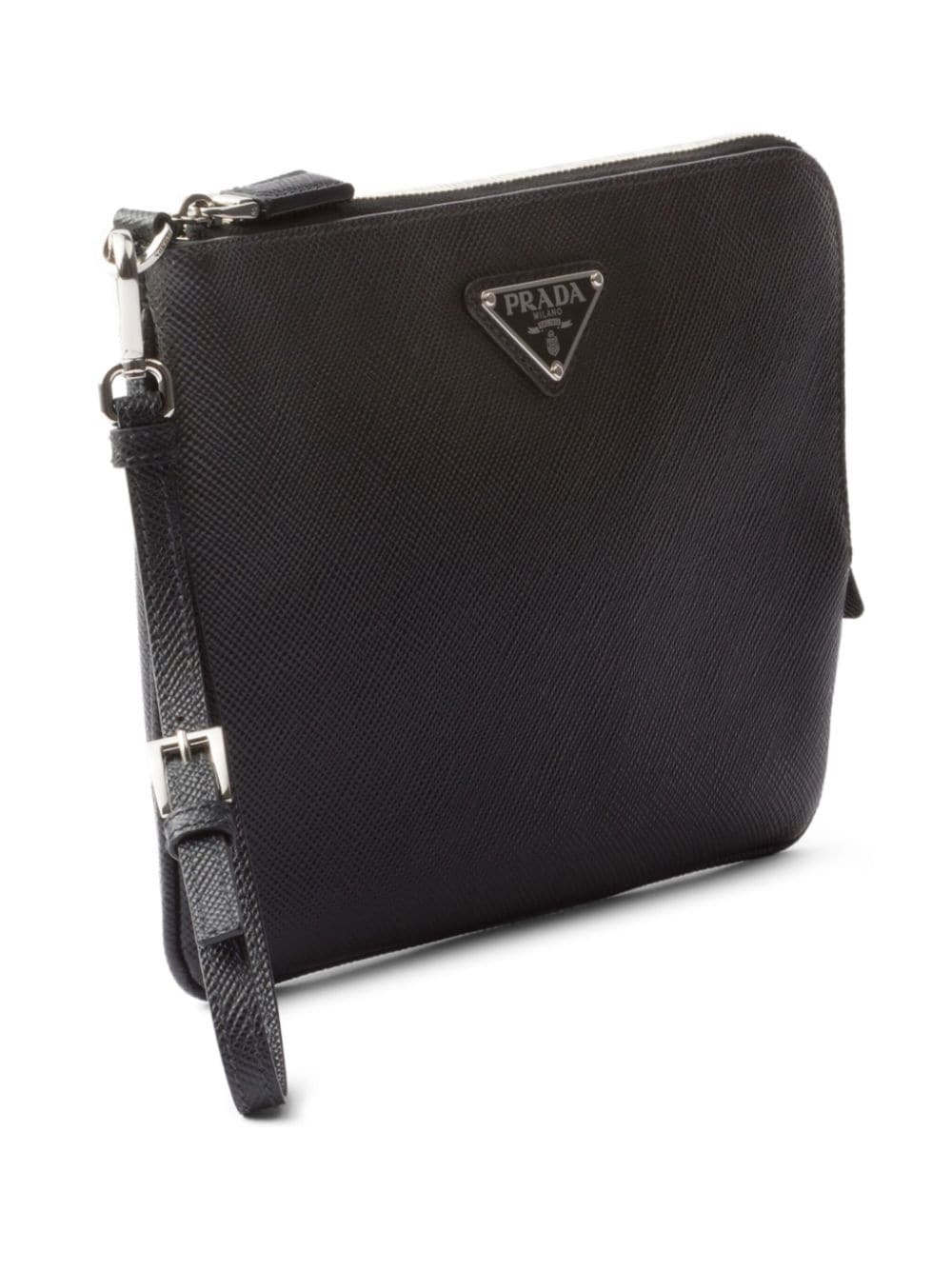 small triangle-logo clutch bag - 3