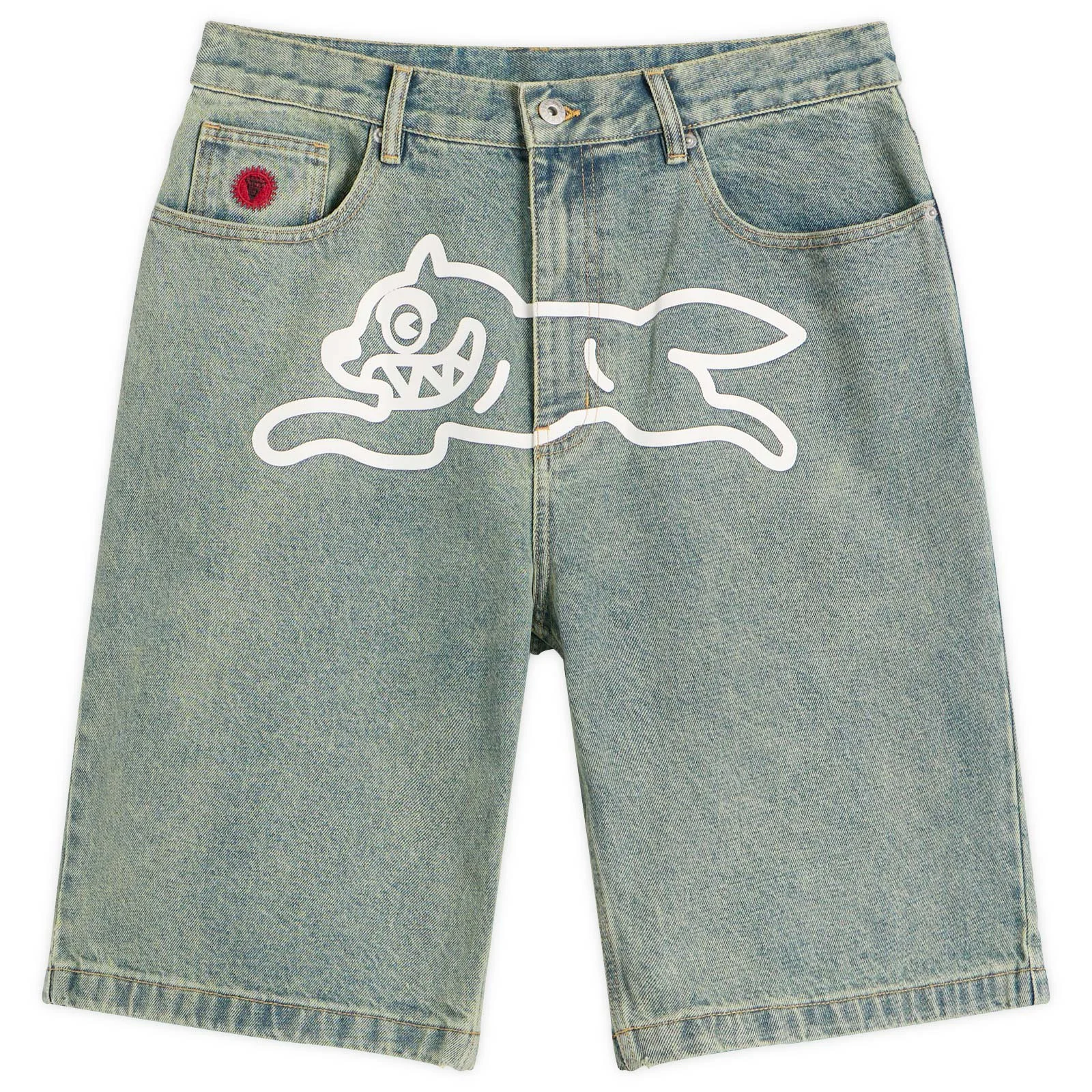 ICECREAM Running Dog Denim Shorts - 1