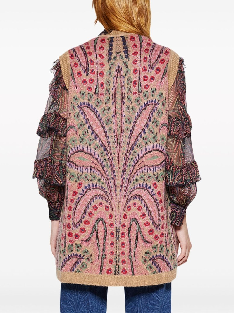 patterned-jacquard knitted vest 4
