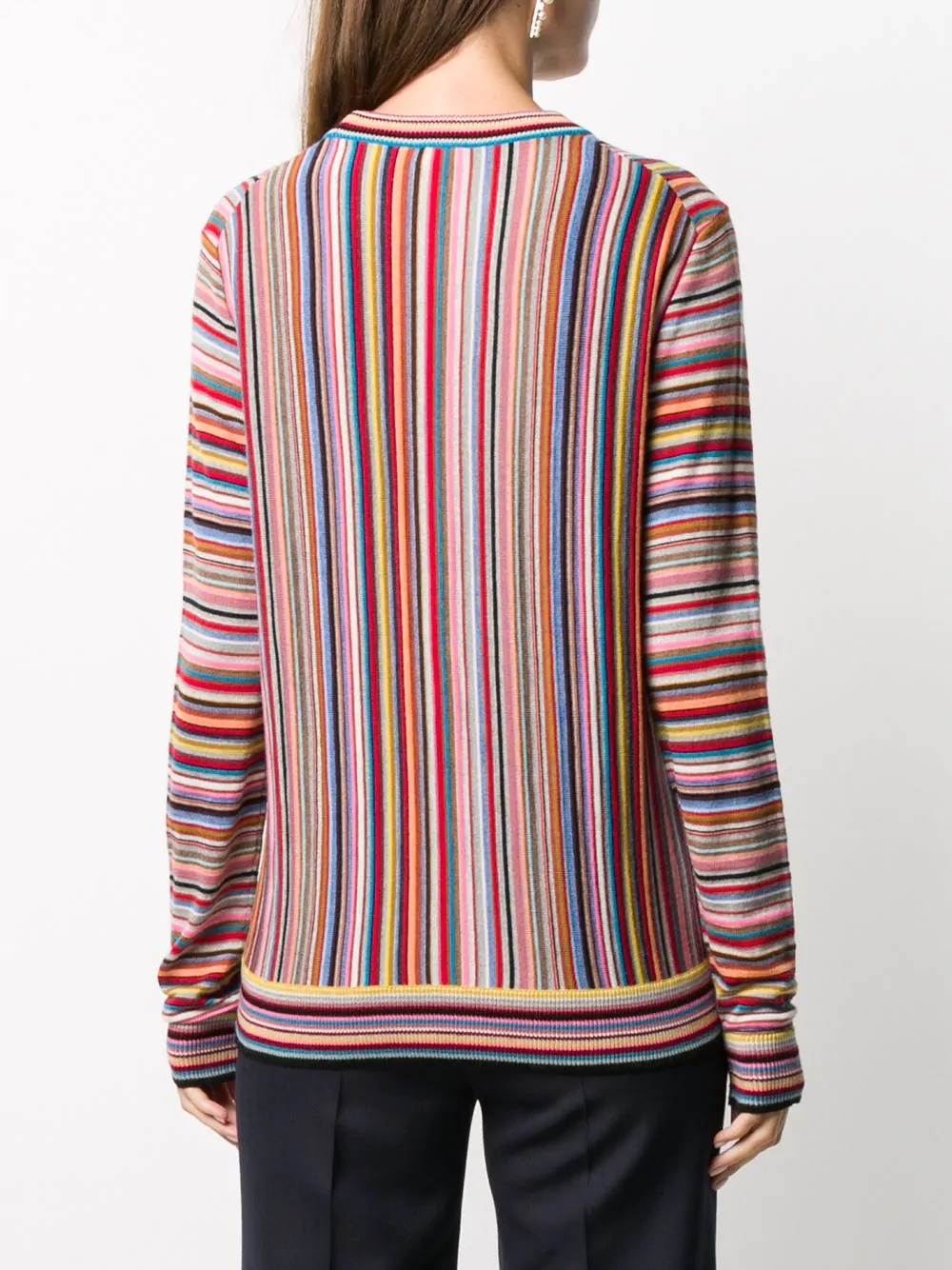 striped knit jumper - 4