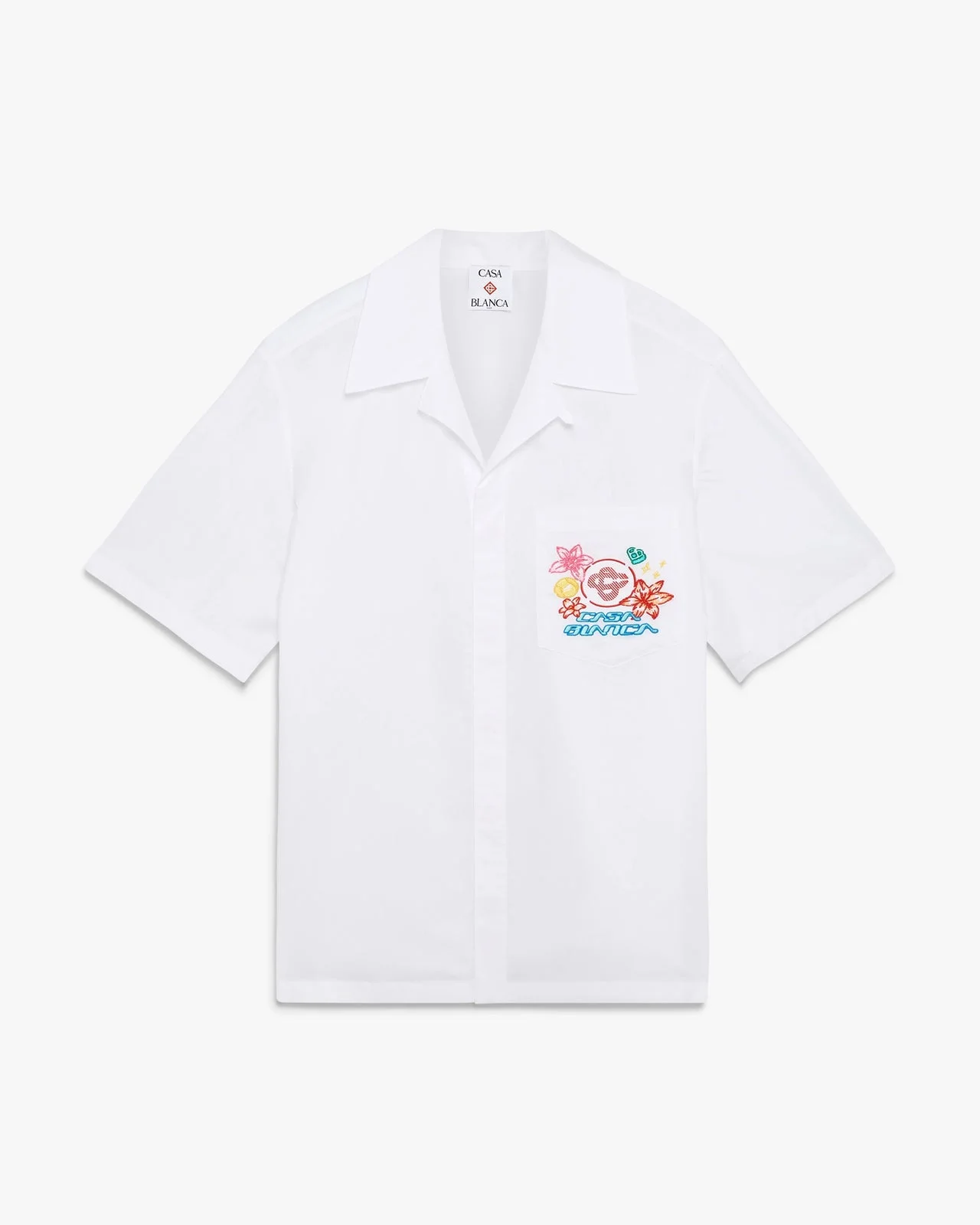 Collage D'Icones Graphiques Embroidered Short Sleeve Shirt - 1