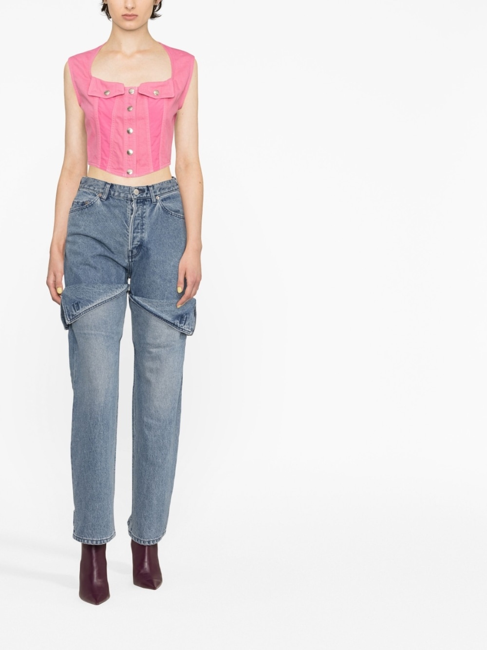 detailed straight-leg jeans - 2