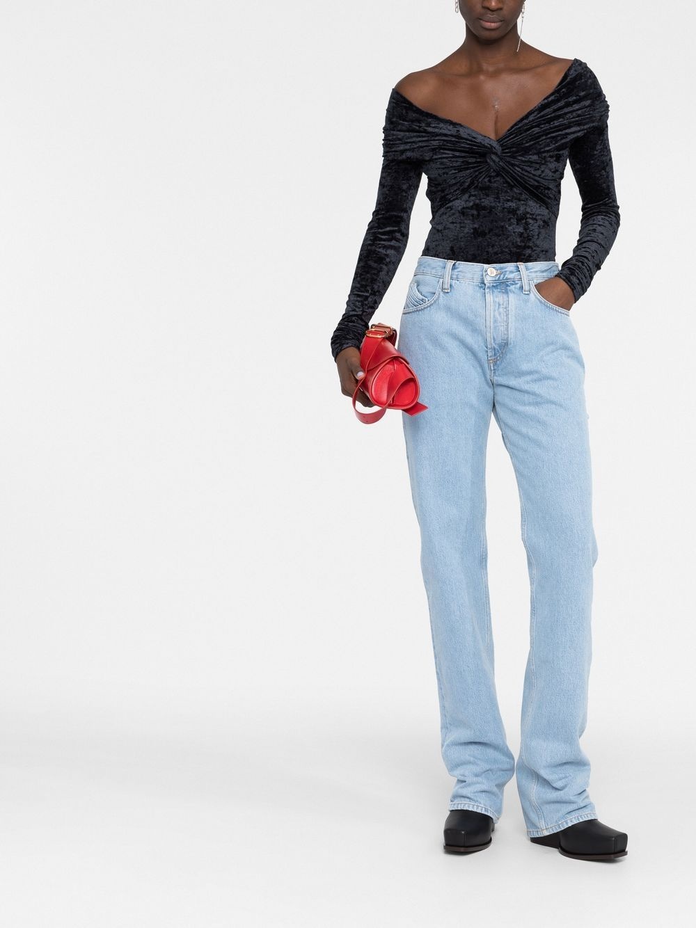 high-rise straight-leg jeans - 2