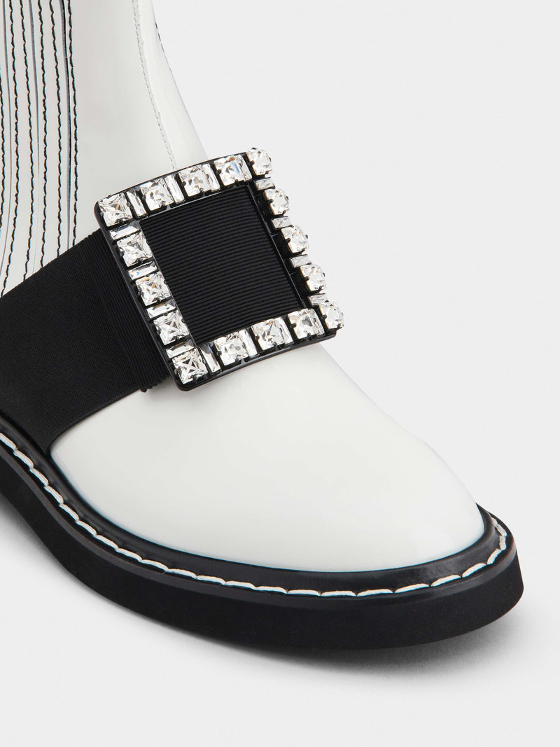 Viv' Rangers Stitch Strass Buckle Booties in Leather 3