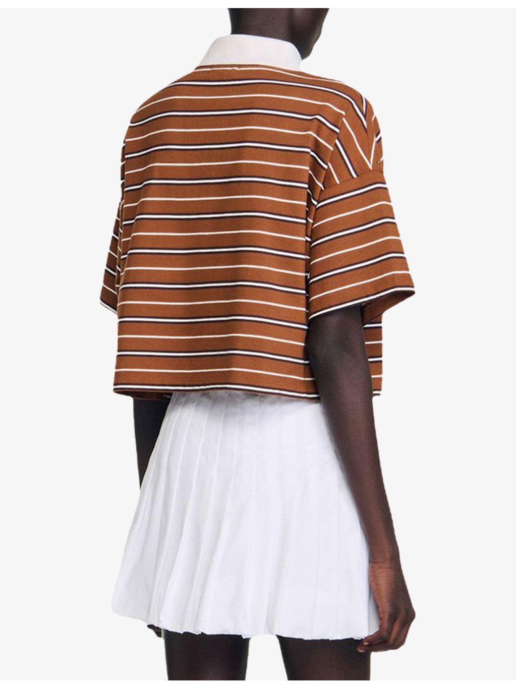 Striped Polo-Collar Cotton-Jersey T-Shirt - 4