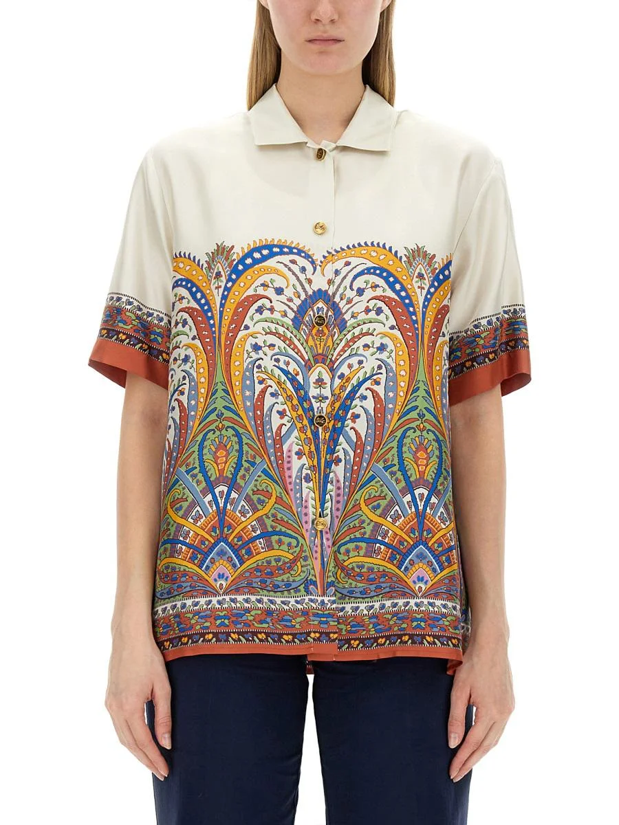 ETRO PRINTED SILK SHIRT - 1