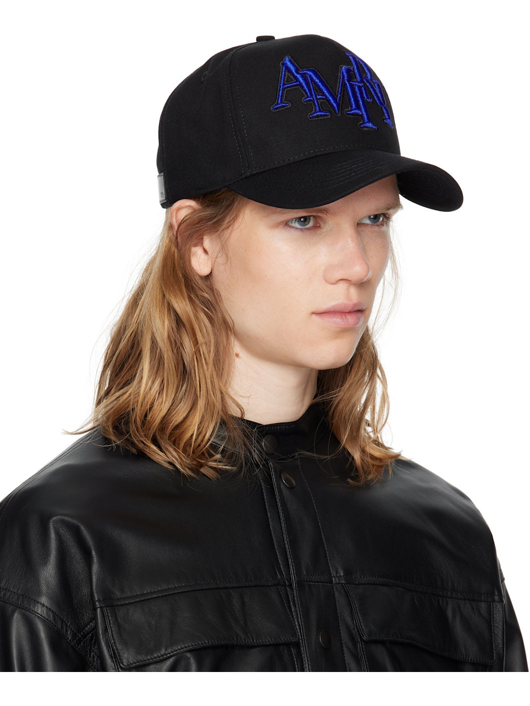 Black Staggered 'AMIRI' Canvas Cap - 2