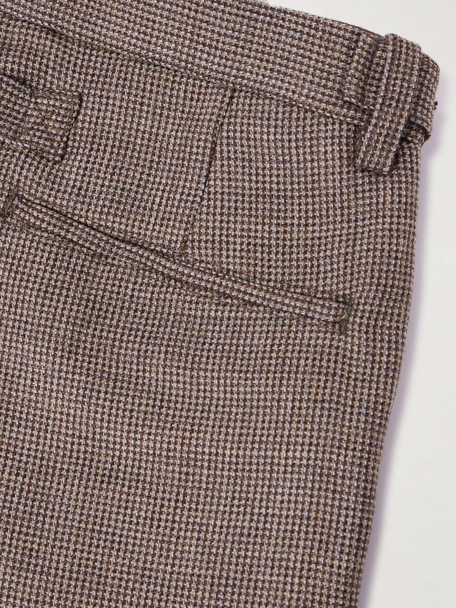 Straight-Leg Checked Wool Suit Trousers - 5