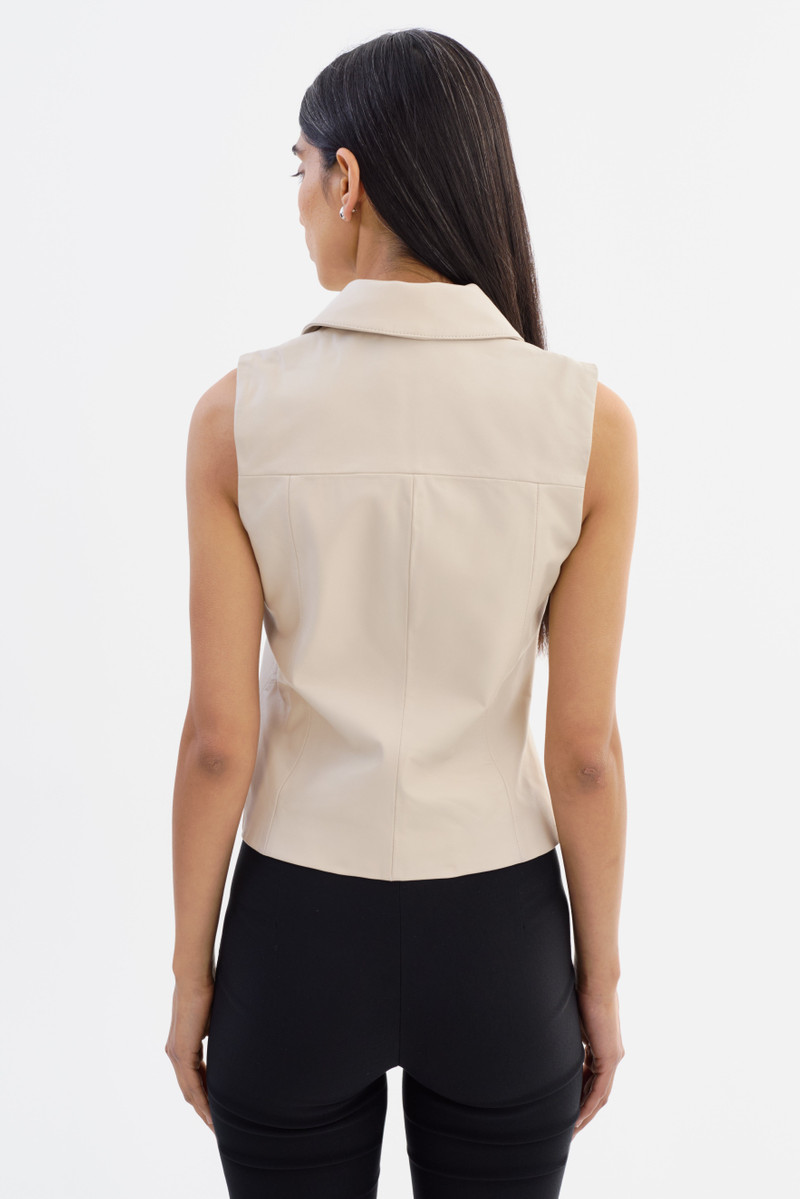 CHARLIE | Leather Minimal Vest 6