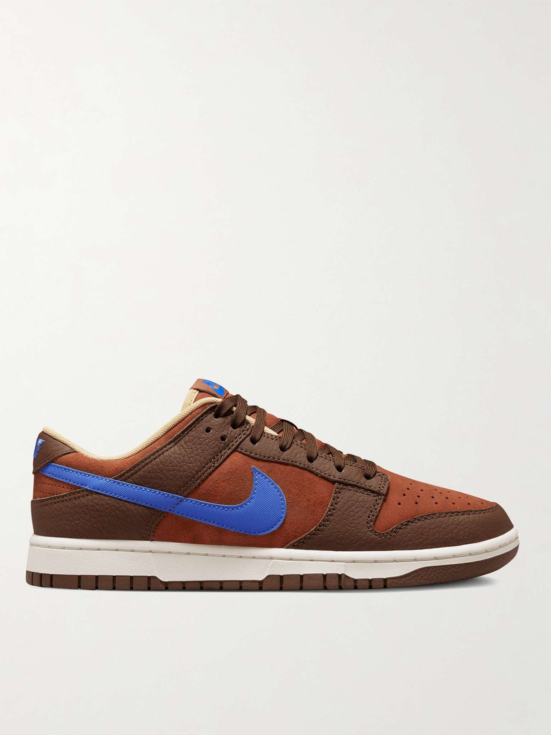 Dunk Low Retro Leather-Trimmed Suede Sneakers - 1