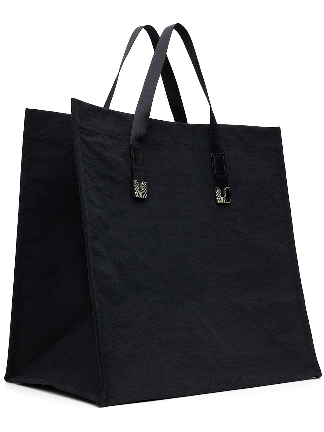 Black Square Tip Tote - 2
