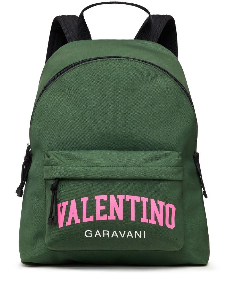 logo-print backpack - 1