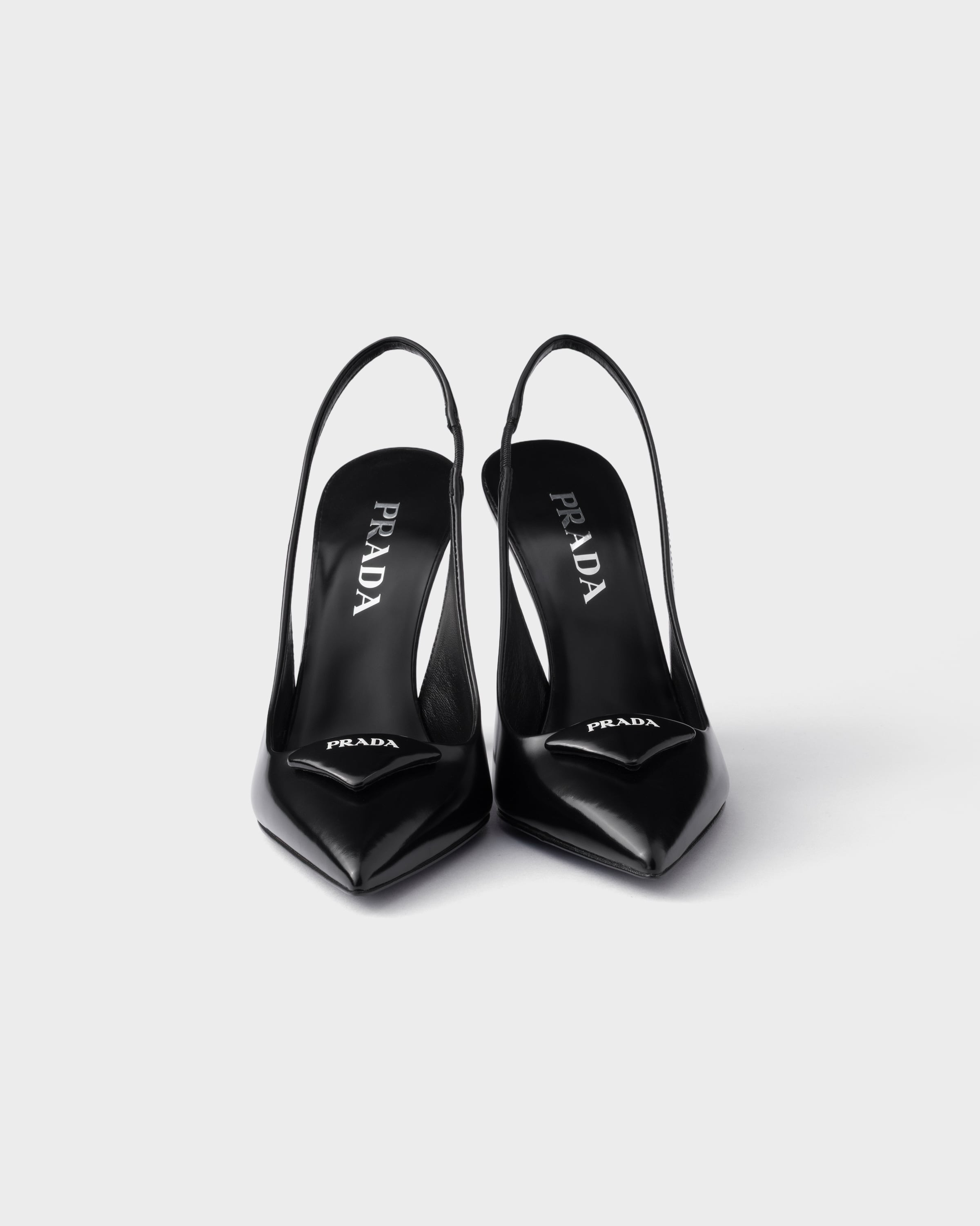 Brushed leather slingback pumps - 5