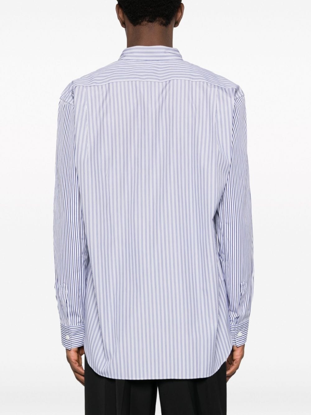 striped long-sleeve cotton shirt - 4