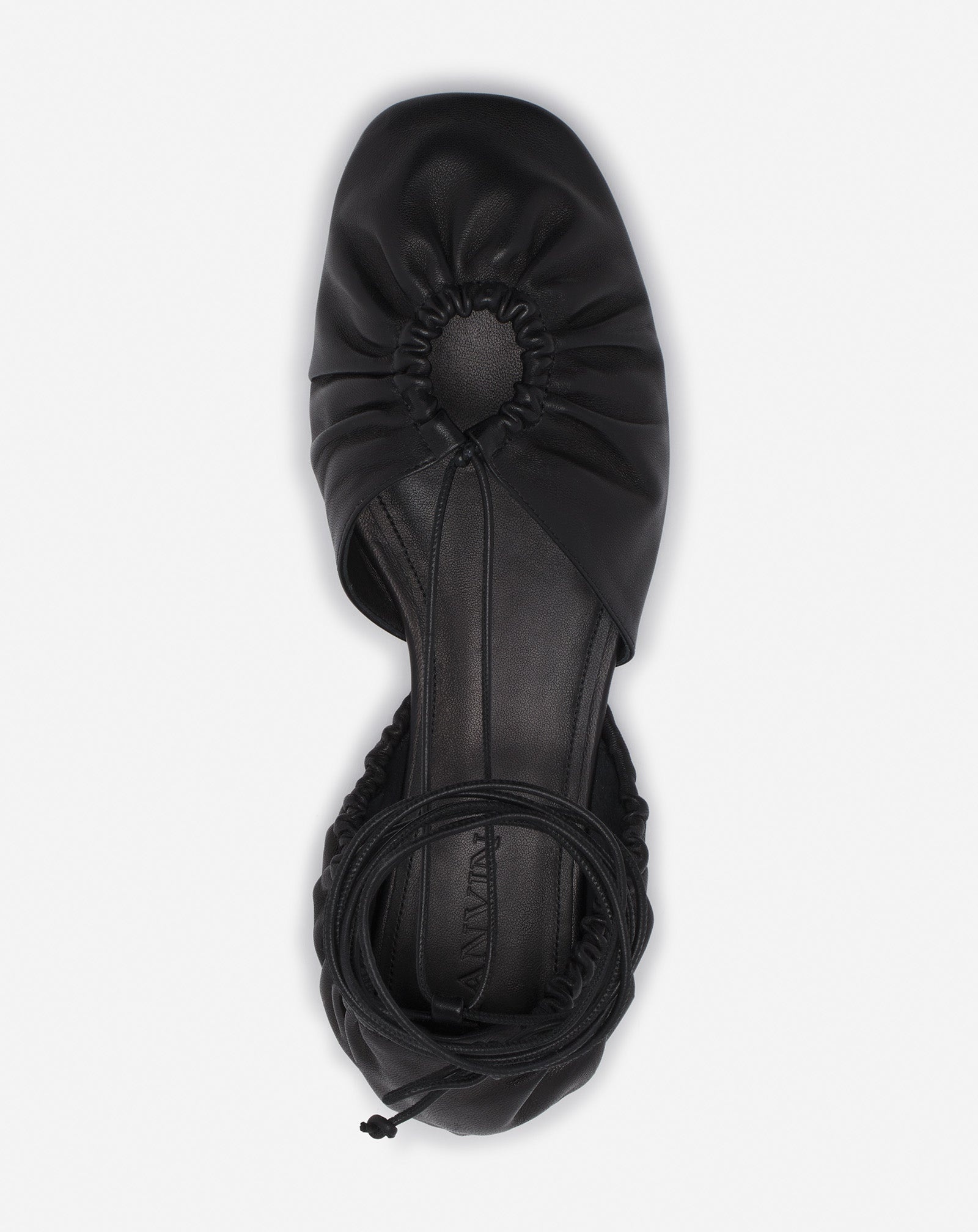 MESURE LACE-UP LEATHER BALLERINA - 4