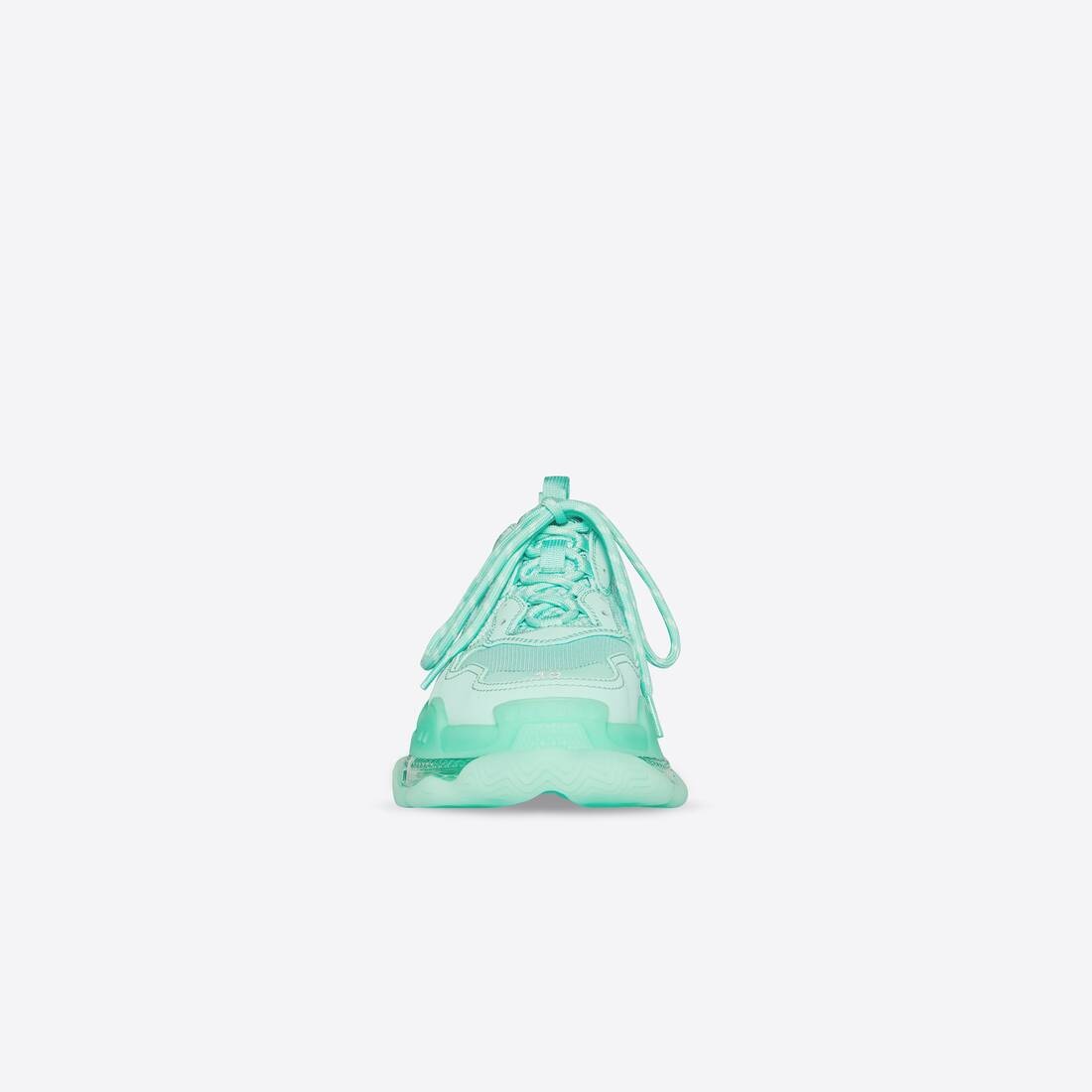 Women's Triple S Clear Sole Sneaker in Green - 3