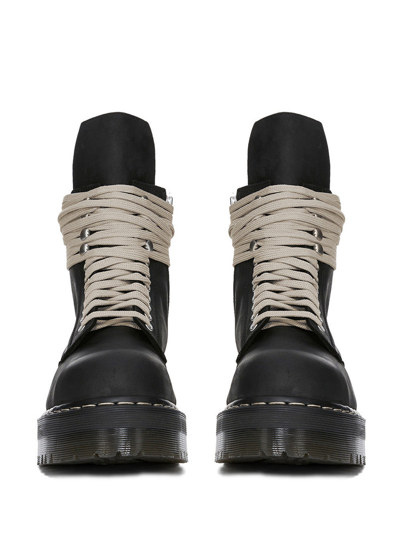 Rick Owens DRKSHDW THE STEEL TOE – BLACK LEATHER QUAD BOOT outlook