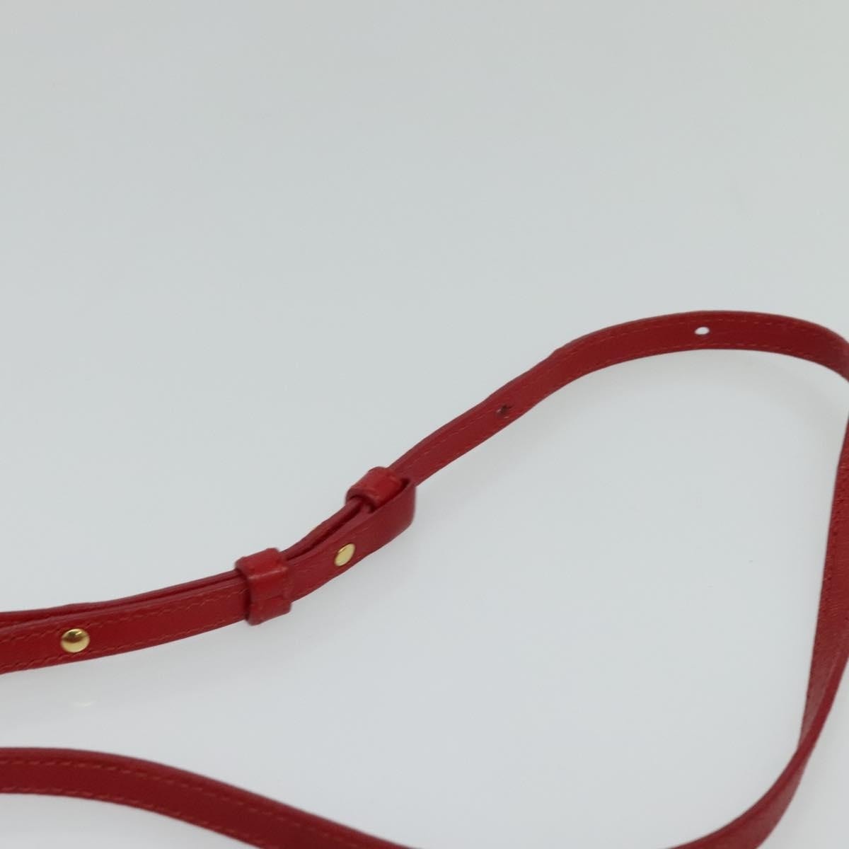CELINE Trio Small Shoulder Bag Leather Red Gold - 8