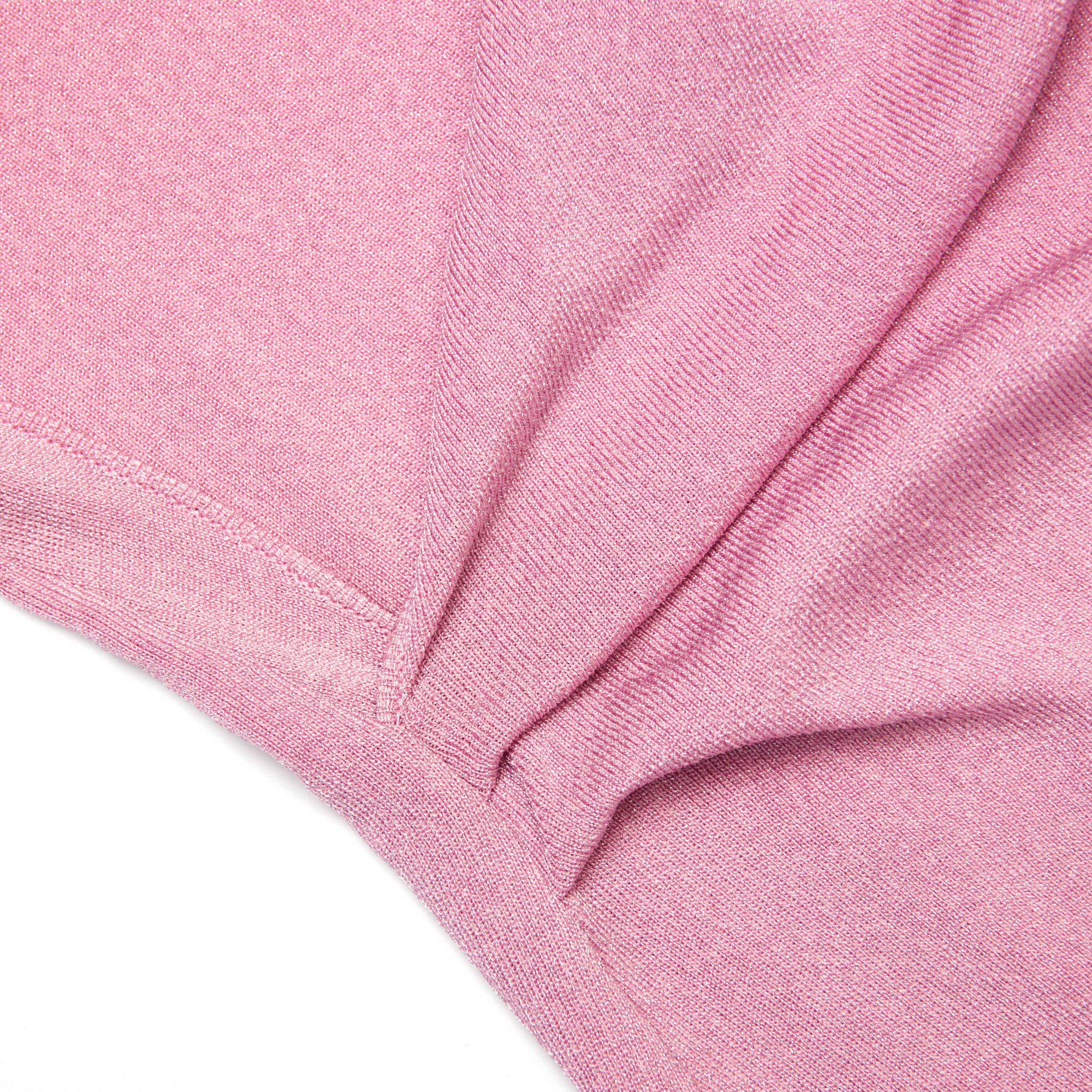 Pink Viscose Knit Mini Dress - 5