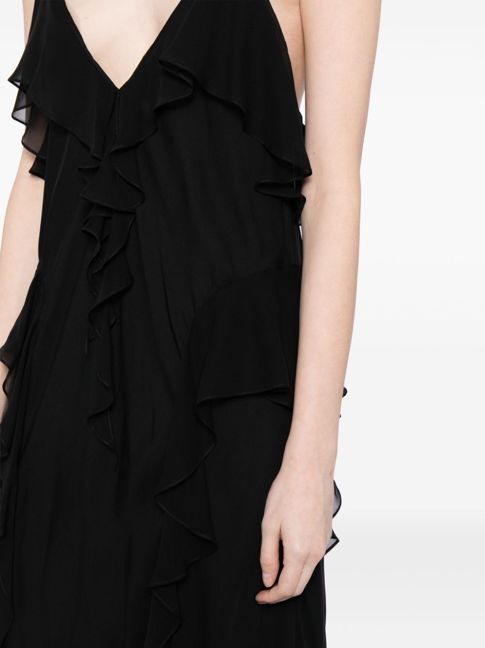 【関税込み】KHAITE ブラック Pim ミディアムドレス Black Pim Midi Dress by KHAITE on Sale