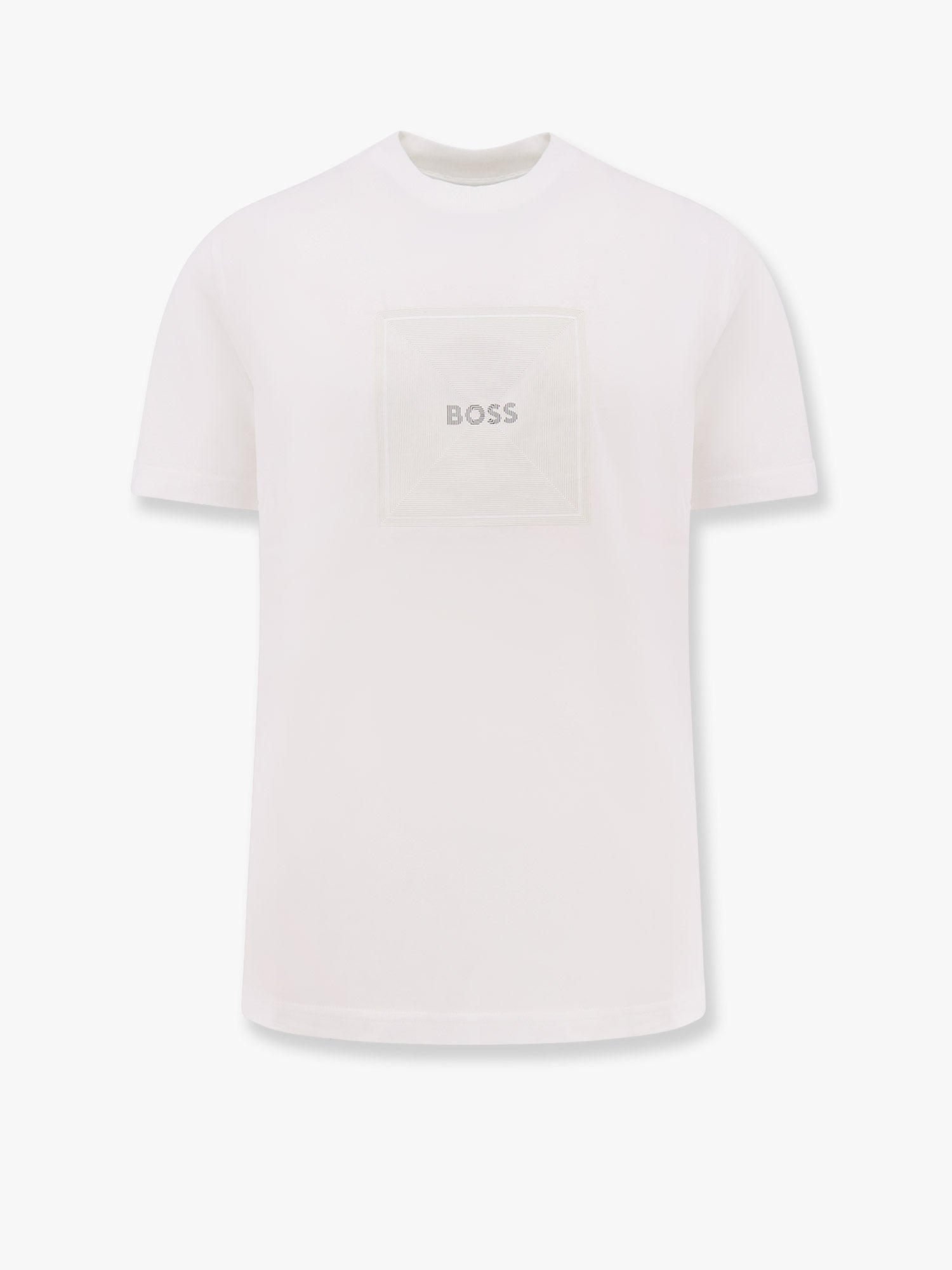 Boss Men Cotton Jersey T-Shirt With Print On The Front - 1
