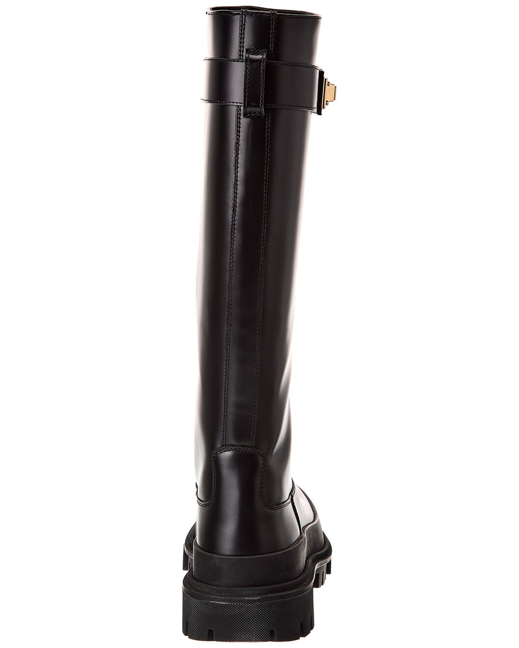 Dolce & Gabbana Branded Strap Leather Knee-High Boot - 3