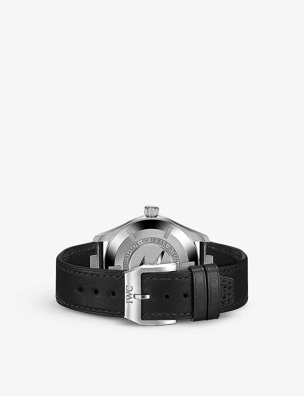 IW328201 Pilot's Mark XX stainless-steel and leather automatic watch - 3