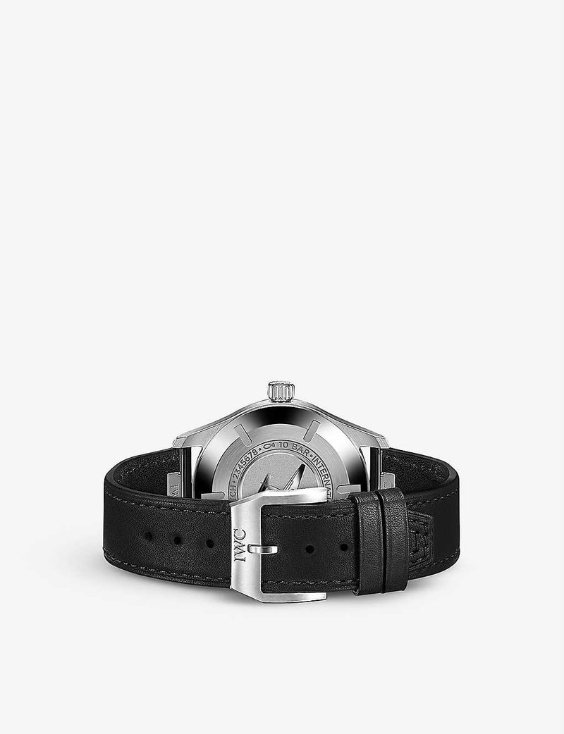IW328201 Pilot's Mark XX stainless-steel and leather automatic watch 3