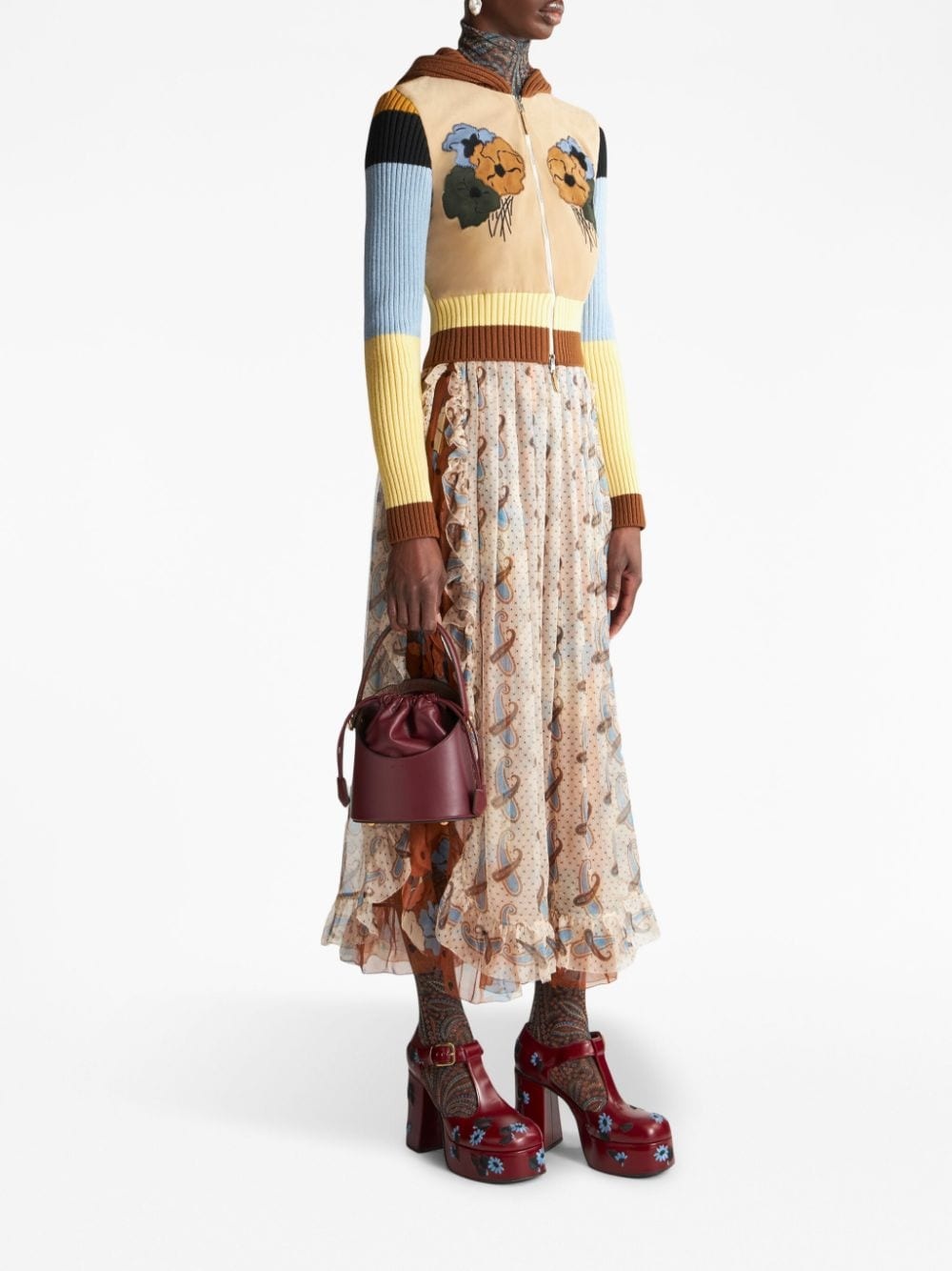 Saturno leather bucket bag - 2