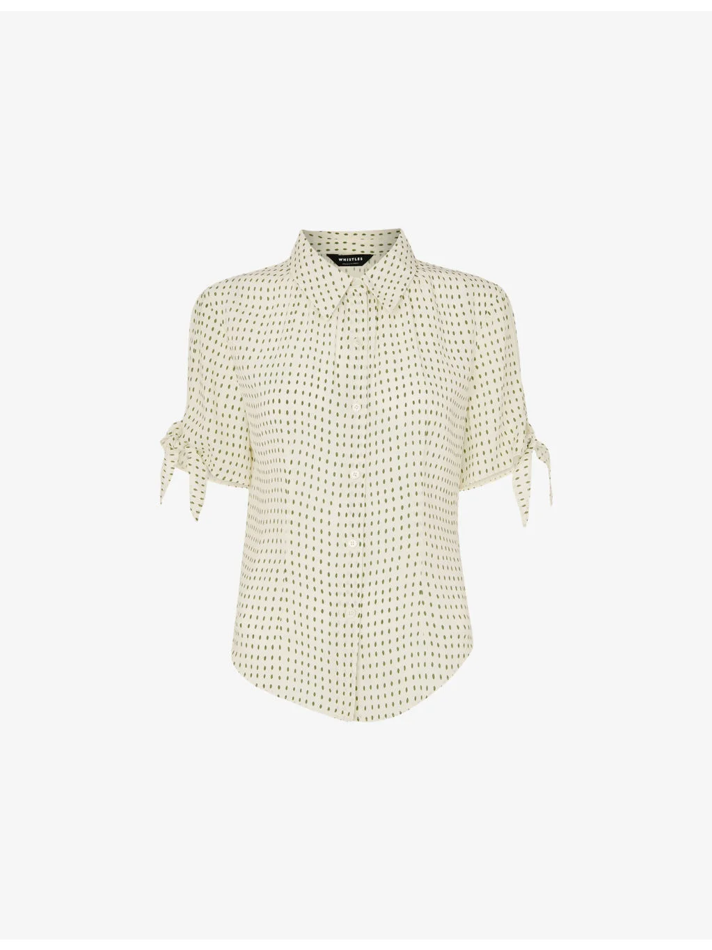 Spotted Tie-Cuff Woven Shirt - 1