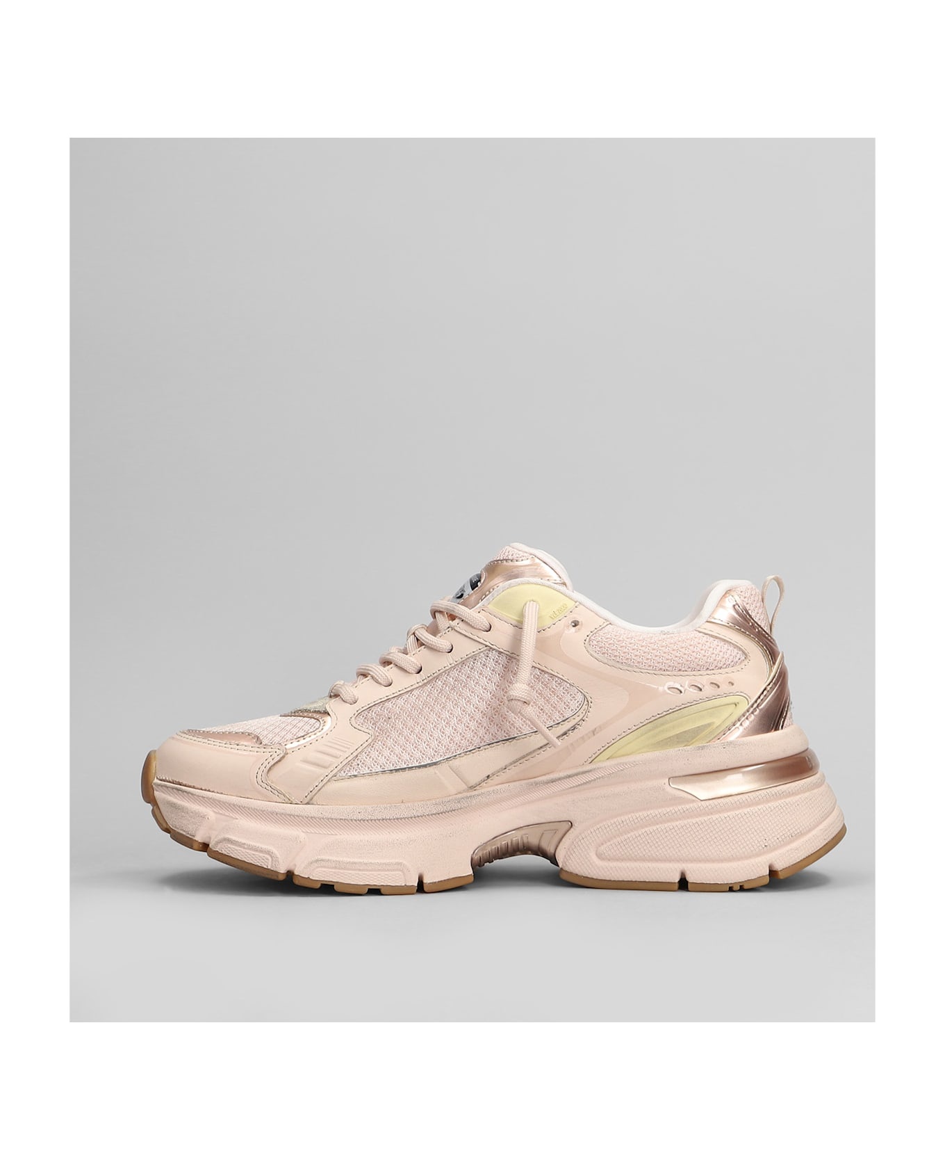 Lightstar Sneakers In Rose-pink Leather And Fabric - 3
