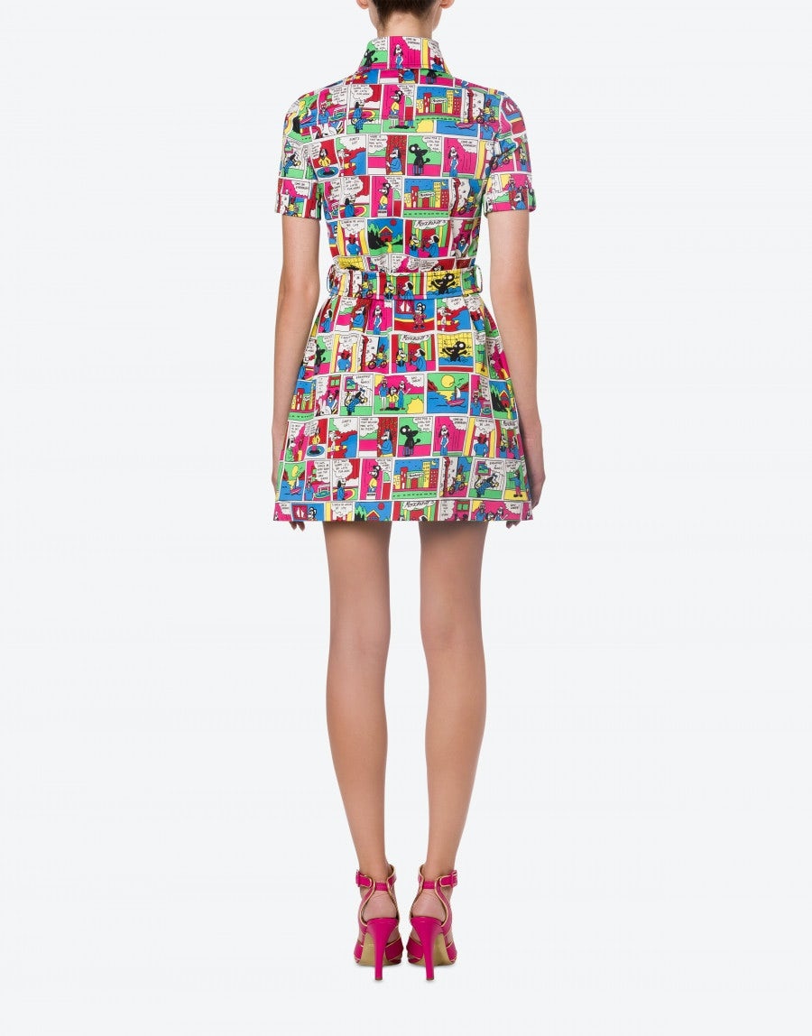 MOSCHINO COMICS STRETCH GABARDINE DRESS - 3