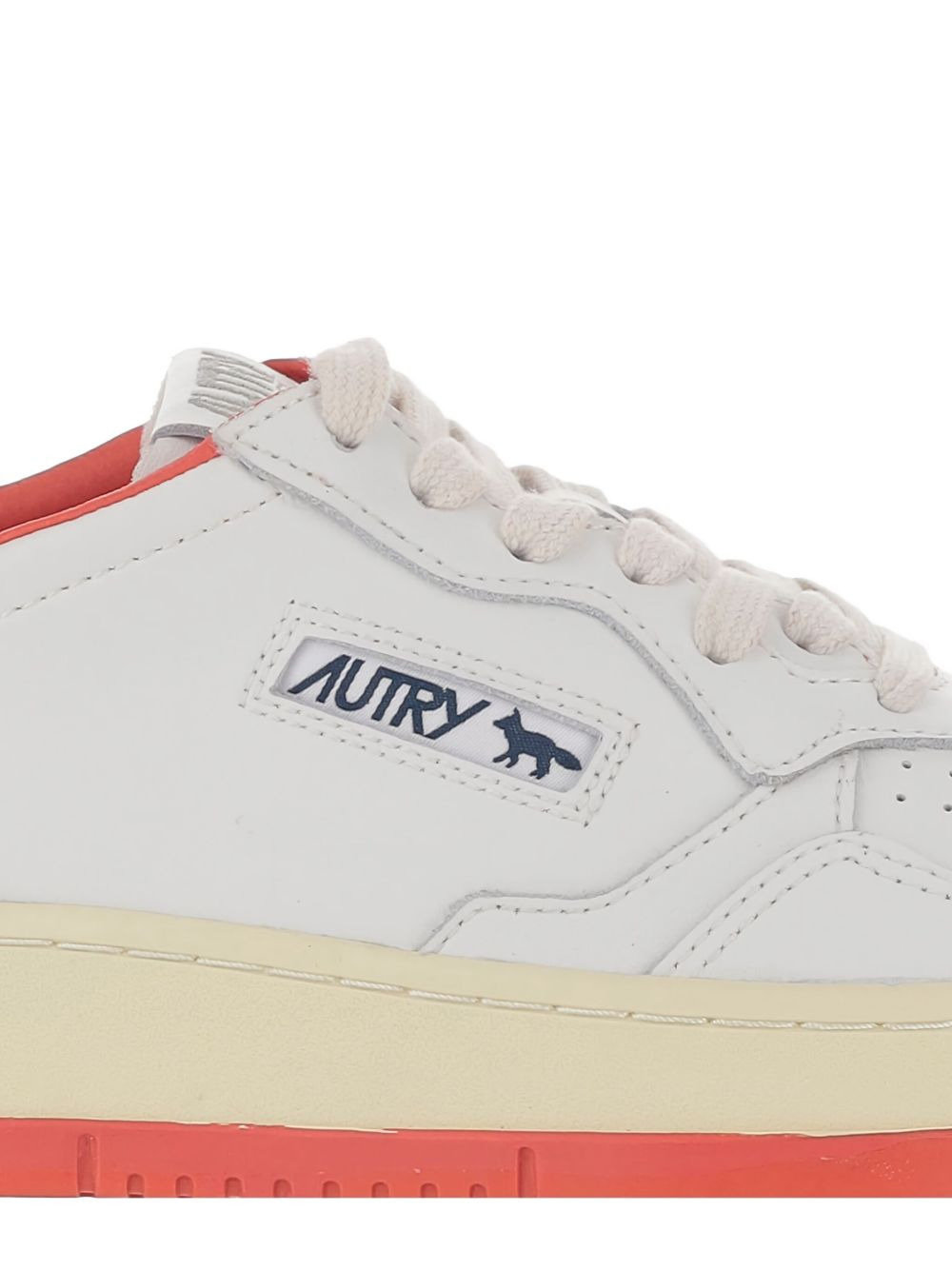 low-top leather sneakers - 5