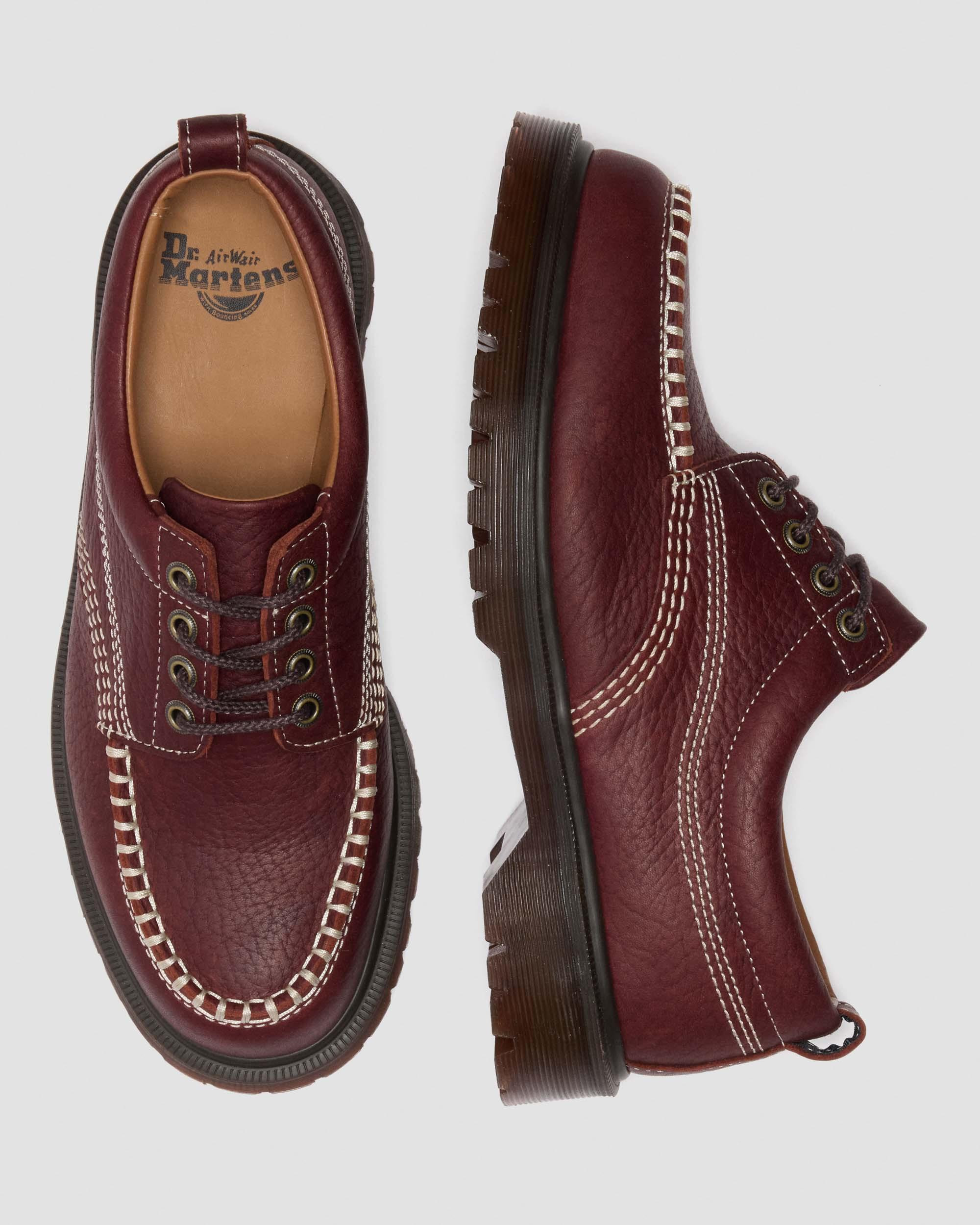 LOWELL WILD GRAIN LEATHER LACE UP MOC TOE SHOES - 2