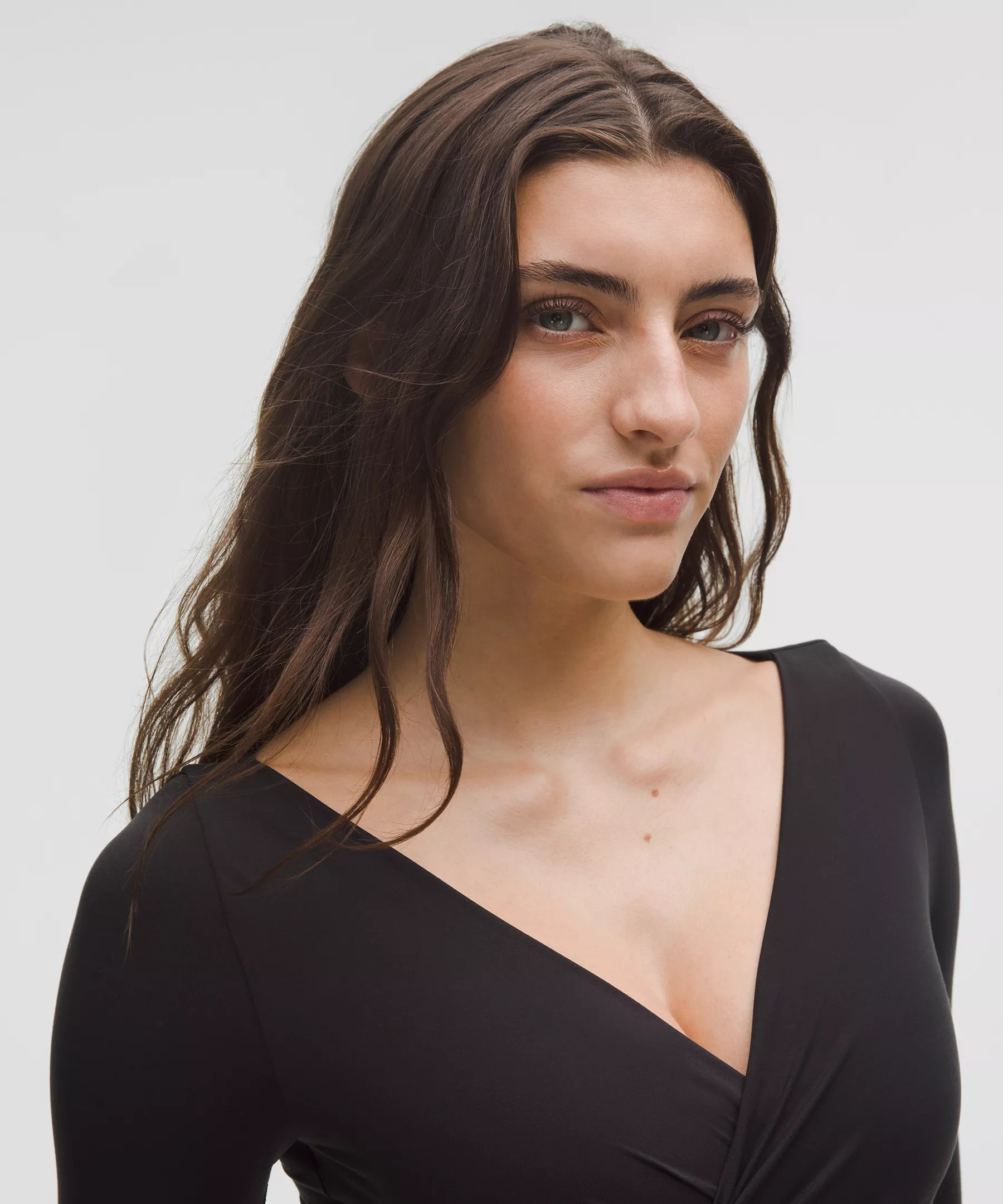 Wundermost Ultra-Soft Nulu Wrap-Front Long-Sleeve Bodysuit - 4