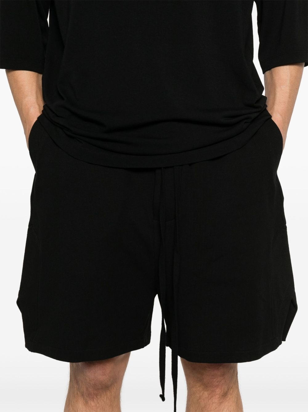 waffle-effect track shorts - 5