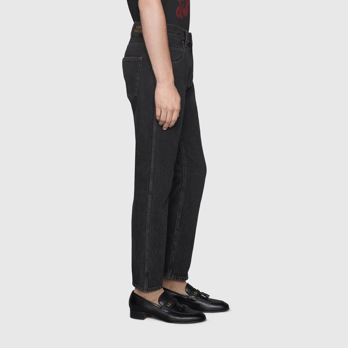 Tapered eco stonewashed denim pant - 4