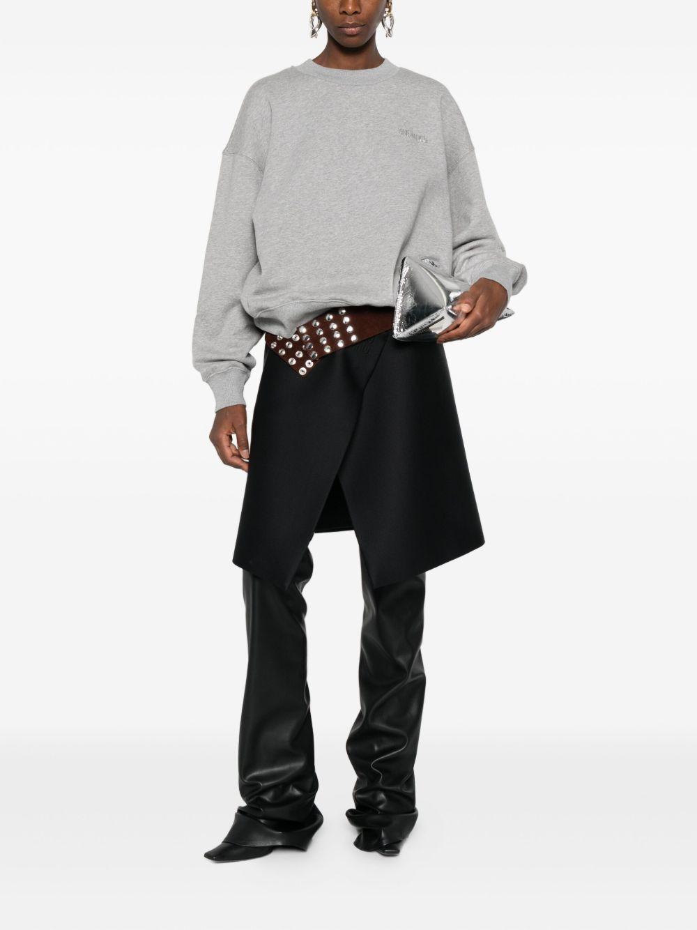 crew-neck cotton sweatshirt - 2